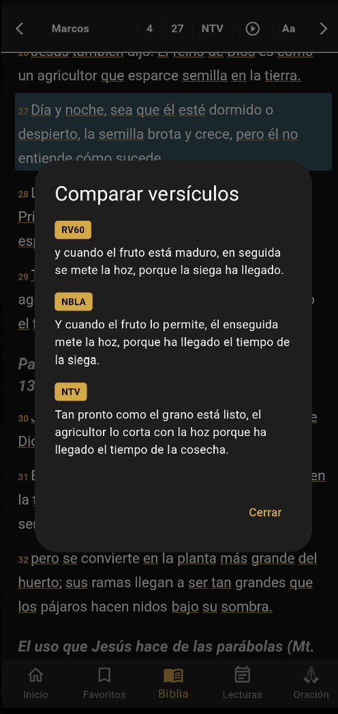 Comparar versiones biblicas